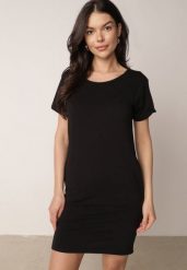 Czarna Sukienka z Bawełny o Pudełkowym Kroju z Kieszeniami Briarspark. Czarne sukienki damskie Born2be, do pracy, l, bez wzorów, z bawełny, biznesowe, bez kołnierzyka, bez ramiączek, mini, proste. Za 49.99 zł.