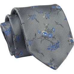 Krawat Szary w Kwiatki, 7 cm, Elegancki, Klasyczny, Męski -ALTIES. Szare krawaty i muchy męskie Alties, bez wzorów, z tkaniny, eleganckie. Za 49.00 zł.