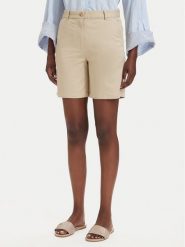Gant Szorty materiałowe 4020130 Beżowy Regular Fit. Brązowe szorty damskie Gant, bez wzorów, z bawełny. Za 462.99 zł.