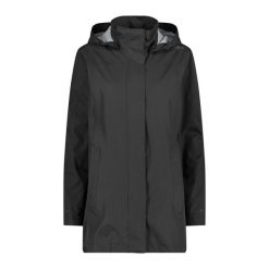 Płaszcz damski turystyczne CMP 39X6646. Czarne płaszcze damskie CMP, xl, bez wzorów, z materiału. Za 338.90 zł.