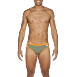 Kąpielówki slipy męskie na basen Arena Team Stripe Brief. Brązowe kąpielówki męskie Arena, m, bez wzorów, do pływania. Za 49.99 zł.