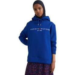 Bluza z kapturem Tommy Hilfiger Fleece Logo Hoody, Kobiety. Niebieskie bluzy z kapturem damskie Tommy Hilfiger, l, z bawełny. Za 590.00 zł.