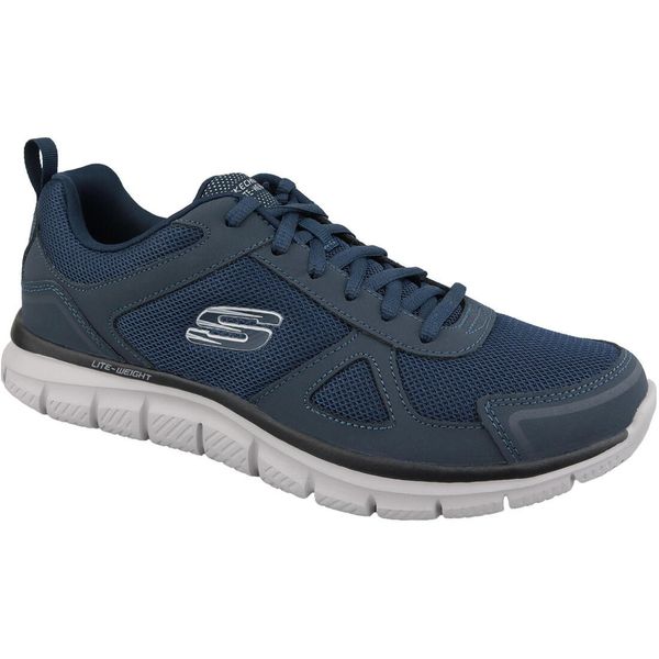 Buty do biegania męskie, Skechers Track-Scloric. Niebieskie obuwie do biegania damskie Skechers. Za 321.00 zł.