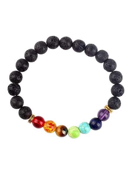 Onamaste Bransoletka z kamienia wulkanicznego rozmiar: onesize. Czarne bransoletki damskie Onamaste. Za 50.95 zł.