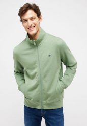 MĘSKA BLUZA MUSTANG Dillon Hedge Green 1015036 6336. Zielone bluzy bez kaptura męskie Mustang, m. Za 149.99 zł.
