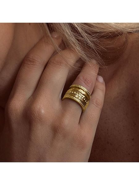 Nomad Pozłacany pierścionek rozmiar: 56. Żółte pierścionki damskie Nomad, pozłacane. Za 295.86 zł.