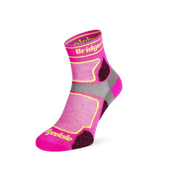 Skarpety do biegania Bridgedale UL T2 COOLMAX 3/4 LD. Czerwone skarpetki damskie Bridgedale, bez wzorów, z elastanu. Za 88.99 zł.