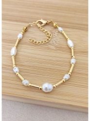 La Asena Pozłacana bransoletka rozmiar: onesize. Białe bransoletki damskie La Asena, pozłacane. Za 70.57 zł.