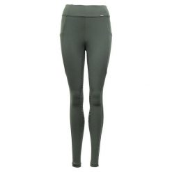 Damskie legginsy jeździeckie z pełną przyczepnością Premiere Bouvardia. Zielone legginsy damskie PREMIERE, bez wzorów, z elastanu. Za 211.50 zł.