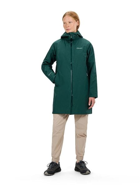 Berghaus Płaszcz funkcyjny "Ashberry GTX" w kolorze ciemnozielonym rozmiar: 42. Zielone płaszcze damskie Berghaus, bez wzorów, sportowe. Za 588.81 zł.