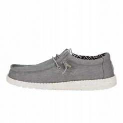 HeyDude Męskie Mokasyny Wally Stretch Canvas. Szare mokasyny męskie Hey dude, z materiału. Za 259.00 zł.
