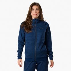 Bluza treningowa damska Swedemount Training Logo Zip Hood II szybkoschnąca. Niebieskie bluzy bez kaptura damskie SWEDEMOUNT. Za 224.99 zł.