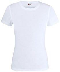 Clique Neon-T Women koszulka damska z poliestru, dopasowany krój. Białe t-shirty damskie CLIQUE, m, bez wzorów, z bawełny, bez kołnierzyka. Za 105.24 zł.