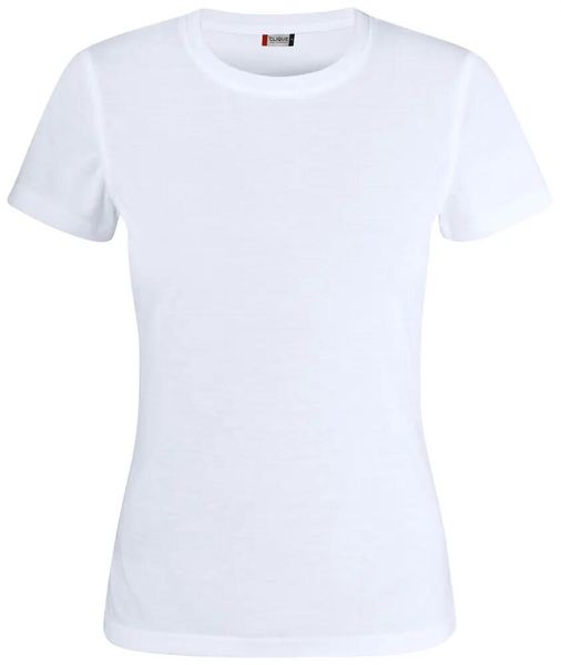 Clique Neon-T Women koszulka damska z poliestru, dopasowany krój. Białe t-shirty damskie CLIQUE, m, bez wzorów, z bawełny, bez kołnierzyka. Za 105.24 zł.