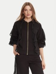 TWINSET Bluza 252LI2NBB Czarny Regular Fit. Czarne bluzy bez kaptura damskie Twinset, l, z wiskozy. Za 819.99 zł.