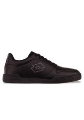 Buty męskie sportowe trampki Lotto TITANIS. Czarne trampki i tenisówki męskie Lotto, bez wzorów, z materiału, bez zapięcia. Za 99.00 zł.
