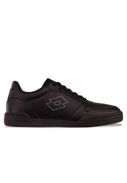 Buty męskie sportowe trampki Lotto TITANIS. Czarne trampki i tenisówki męskie Lotto, bez wzorów, z materiału, bez zapięcia. Za 99.99 zł.