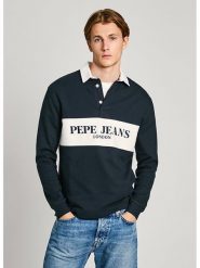 Pepe Jeans Koszulka polo "Joey" w kolorze granatowym rozmiar: M. Niebieskie koszulki polo męskie Pepe Jeans, m, bez wzorów, z bawełny, bez ramiączek. Za 193.24 zł.