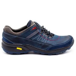Olivier Męskie buty trekkingowe 274GT granatowe niebieskie. Niebieskie buty trekkingowe męskie na jesień, z jeansu, bez zapięcia. Za 319.69 zł.