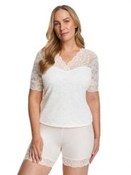 SUSA Bluzka w kolorze białym rozmiar: 44. Białe bluzki damskie Susa, bez wzorów, z koronki, bez kołnierzyka, bez ramiączek. Za 113.99 zł.