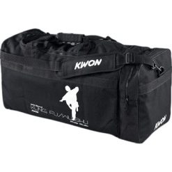 Torba sportowa Kung Fu Kwon. Czarne torby męskie na ramię KWON, bez wzorów, z nylonu, na ramię, duże. Za 159.00 zł.