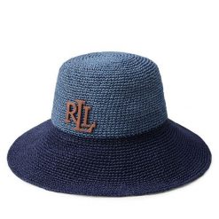 Kapelusz LAUREN RALPH LAUREN. Niebieskie kapelusze damskie Lauren Ralph Lauren, bez wzorów. Za 599.99 zł.