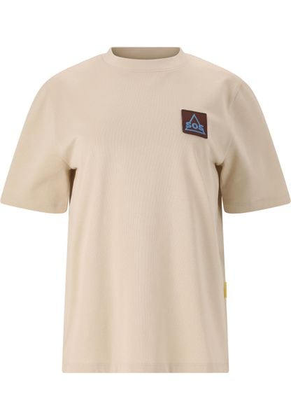 T-shirt damski SOS Big Wood. Brązowe t-shirty damskie SOS, l, bez wzorów, z bawełny, bez kołnierzyka. Za 163.00 zł.