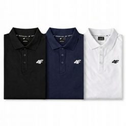 KOMPLET KOSZULEK POLO 4F T-SHIRT MĘSKI ZESTAW 3 SZTUKI M0770. Koszulki polo męskie 4f, l, bez wzorów, z bawełny, bez ramiączek. Za 269.97 zł.