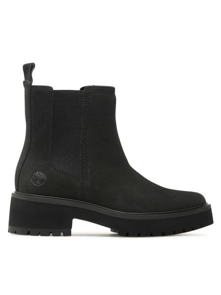 Timberland Sztyblety Carnaby Cool Basic Chlsea TB0A5NPK0151 Czarny. Czarne botki damskie Timberland, z nubiku, bez obcasa, na płaskiej podeszwie, bez zapięcia. Za 699.99 zł.