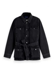 Scotch & Soda Kurtka dżinsowa w kolorze czarnym rozmiar: S. Czarne kurtki damskie Scotch & Soda, s, bez wzorów, z bawełny, bez kaptura. Za 223.99 zł.