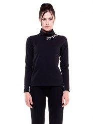 Koszulka miękki na czas wolny na co dzień. Czarne t-shirty damskie LEONE 1947 APPAREL, s, bez wzorów, bez kołnierzyka. Za 63.11 zł.