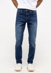 Męskie Spodnie Jeansowe MUSTANG Orlando Slim Denim Blue 1013708 5000 783. Niebieskie spodnie materiałowe męskie Mustang, bez wzorów, z denimu. Za 229.99 zł.