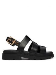 Clarks Sandały Orinoco3 Strap 26186490 Czarny. Czarne sandały damskie Clarks, bez wzorów, ze skóry, bez obcasa, na płaskiej podeszwie. Za 389.99 zł.