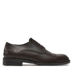 Półbuty BOSS. Brązowe buty wizytowe męskie Boss, bez zapięcia. Za 655.99 zł.