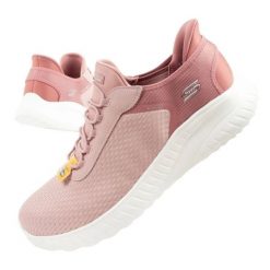 Buty Skechers Bobs Squad Slip-ins 117504/BLSH różowe. Czerwone buty sportowe na co dzień damskie bez wzorów, z gumy. Za 432.01 zł.
