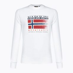 Bluza męska Napapijri B-Kreis C. Białe bluzy bez kaptura męskie Napapijri, l. Za 299.99 zł.