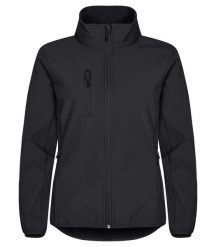 Clique Classic Softshell Jacket Women – 3-warstwowa, 96% poliester z recyklingu. Czarne kurtki softshell damskie CLIQUE, xl, bez wzorów, z poliesteru, bez kaptura. Za 265.43 zł.