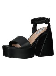 Steve Madden Sandały w kolorze czarnym rozmiar: 40. Czarne sandały damskie Steve Madden, bez wzorów, bez obcasa, na koturnie. Za 215.21 zł.