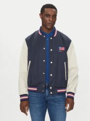 Gant Kurtka bomber Varsity 7006519 Granatowy Regular Fit. Niebieskie kurtki męskie Gant, m, bez wzorów, z bawełny, bez kaptura. Za 689.99 zł.