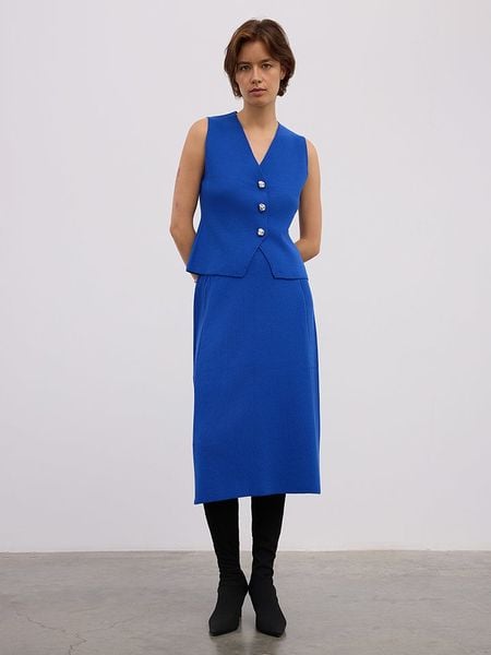 BGN Spódnica w kolorze niebieskim rozmiar: 34. Niebieskie spódniczki damskie BGN, bez wzorów, midi, proste. Za 78.99 zł.