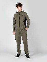 Guess Spodnie "Remy" | X3GQ04K9PM0 | Mężczyzna | Khaki. Brązowe spodnie materiałowe męskie Guess, z aplikacjami, z bawełny, eleganckie. W wyprzedaży za 249.00 zł.