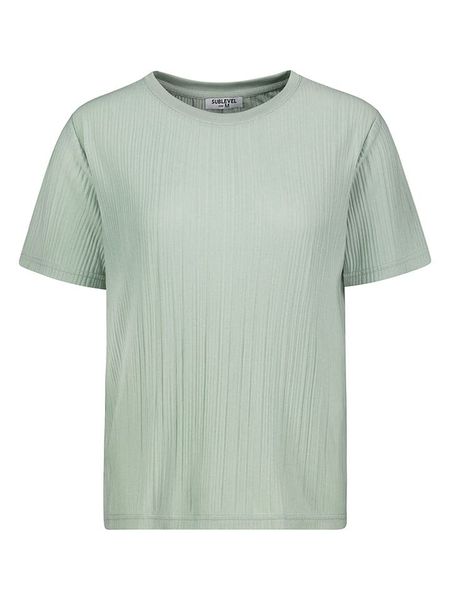 Sublevel Koszulka w kolorze zielonym rozmiar: S. Zielone bluzki damskie Sublevel, s, bez wzorów, bez kołnierzyka, bez ramiączek. Za 52.17 zł.