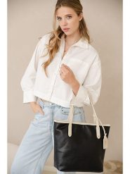 Anna Morellini Skórzany shopper bag "Lauretta" w kolorze czarnym - 40 x 32 x 12 cm rozmiar: onesize. Czarne shopper bag damskie Anna Morellini, bez wzorów, z materiału, na ramię, bez dodatków. Za 260.99 zł.