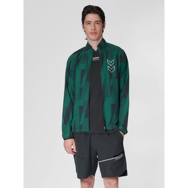 Kurtka z dresu Hummel Court Aop. Zielone kurtki treningowe męskie HUMMEL, bez wzorów, z dresówki. W wyprzedaży za 216.50 zł.