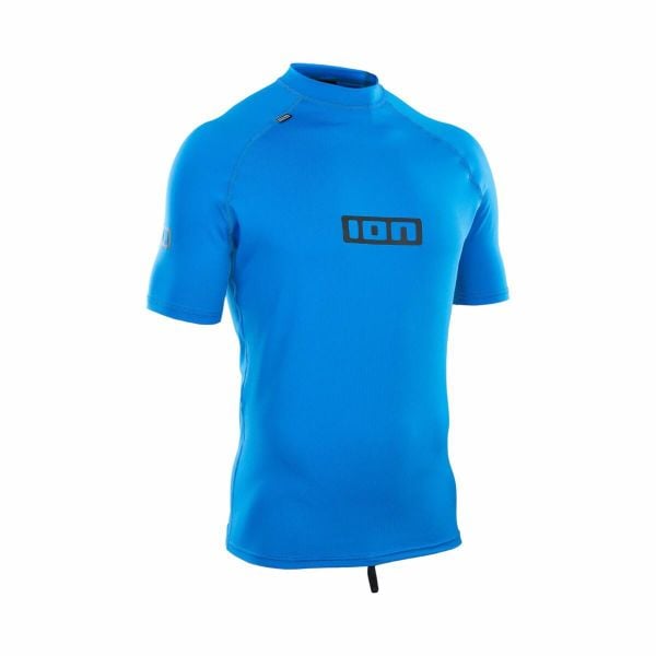 Koszulka ION Rashguard Men SS - Promo Sky Blue XL. Niebieskie bluzki damskie ION, xl, bez wzorów, sportowe, bez kołnierzyka, bez ramiączek. W wyprzedaży za 115.90 zł.