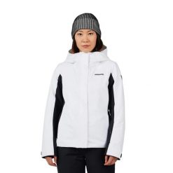 Kurtka narciarska damska izolowana Rossignol Velika. Białe kurtki damskie Rossignol, bez wzorów, bez kaptura, narciarskie. Za 1,668.50 zł.
