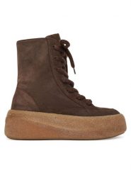 Vic Matié Botki 1H4104D F04H010351 Brązowy. Brązowe botki damskie Vic Matié, ze skóry, bez obcasa, na koturnie, bez zapięcia. Za 1,729.00 zł.