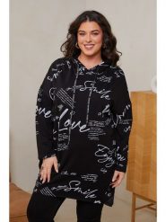 Curvy Lady Sukienka dresowa w kolorze czarnym rozmiar: 40/42. Czarne sukienki damskie Curvy Lady, z aplikacjami, z bawełny, klasyczne, bez kołnierzyka, bez ramiączek, mini. Za 144.58 zł.