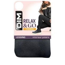 Damskie legginsy termalne z polaru DIM Relax&Go. Czarne legginsy damskie DIM, bez wzorów, z polaru. Za 130.00 zł.