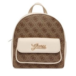 Plecak Guess. Brązowe plecaki damskie Guess, z aplikacjami. Za 324.99 zł.